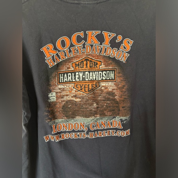 Rocky’s London, Ontario Harley Davidson Navy Tshirt - Picture 7 of 7